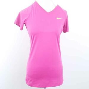 Nike Fitted Pro Combat Shirt Pink SMALL Short Sleeve Shirt Workout Athletic